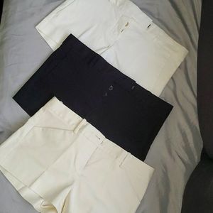 Three pairs of Theory shorts
